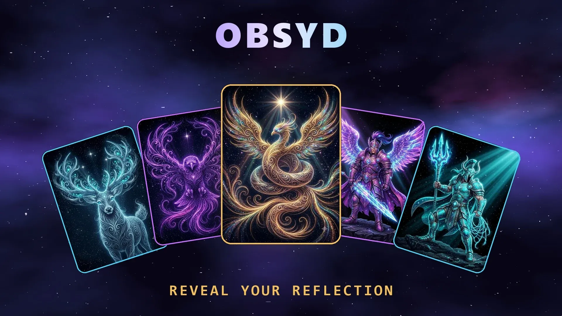 Five reflection cards fanned out under the OBSYD title.